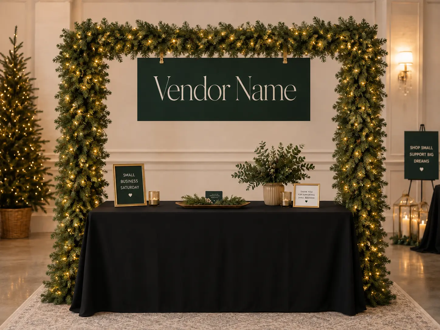 Holiday Social vendor booth concept
